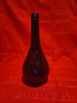 Cobalt Blue Glass ACQUA Della MADONNA 10 In. Teardrop Bottle Made In Italy • $15.99