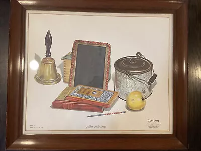 C. Don Ensor 1973 Print Golden Rule Days 494/500 Framed Matted Autographed Vtg • $52.59