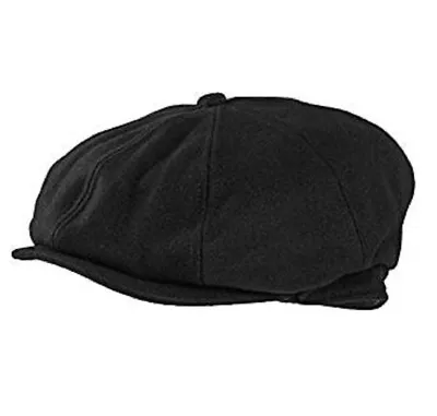 £9.99 • Buy Mens Bakerboy Flat Cap Peaky Blinders Newsboy Black Gatsby Hat