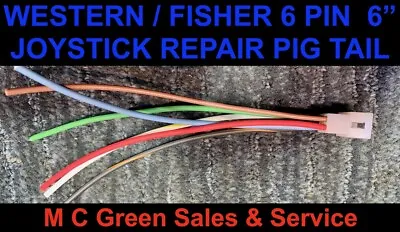 Western Snow Plow 6 Pin Joystick Controller Repair Pig Tail Usa Made Oem Colors • $16.95