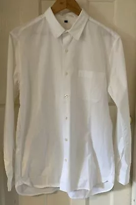 Muji White Shirt Size Medium C New! Crisp Cotton Stylish Design Quality New! • £9.99