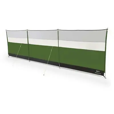 Kampa Windbreak Fern Green Three Panel Steel Poled - 5m - Caravan / Motorhome • £29.95