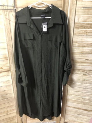 $20 • Buy Bnwt City Chic Military Shirt Dress Green Size Large No Belt￼