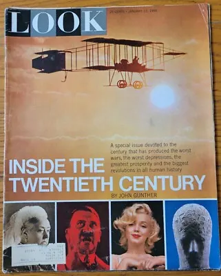 Look Magazine-January 12 1965-Inside 20th Century-Marilyn Monroe-Wars-Space • $3.99