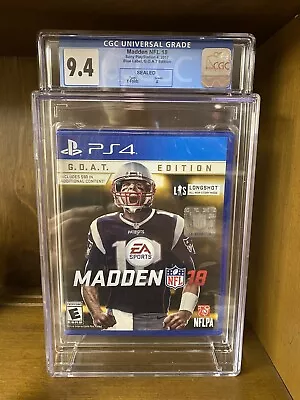 Madden NFL 18 GOAT EDITION (PS4 Playstation 4) CGC 9.4 A New Seal Tom Brady • $74.99