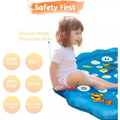 3-in-1 Splash Pad Sprinkler And Wading Pool For Learning Toddler Alberca • $8.88