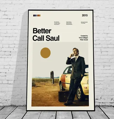 $12.93 • Buy Better Call Saul Minimalist Art Saul Goodman Classic Mid Century Wall Art Poster