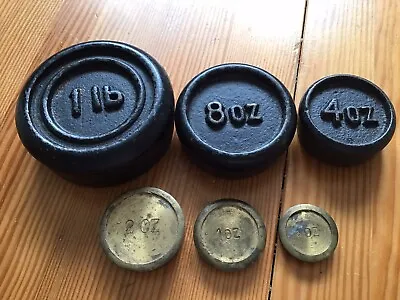£9 • Buy Vintage Cast Iron And Brass Weights For Kitchen Scales