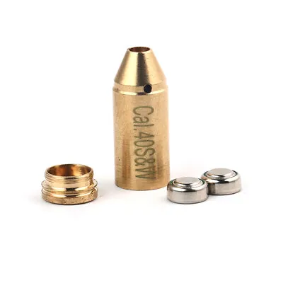 .40 S&W Laser Boresighter Brass 2X Battery 40 Cal In-Chamber Red Dot Bore Sight • $11.65