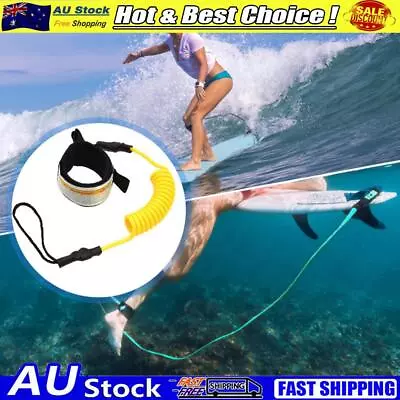 Safety Surfing Hand Rope Stand Up Paddle Board Leash For Surfboard (Yellow) • $10.29