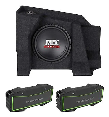 10  Subwoofer For 2007-2015 GMC Sierra 1500/2500 Double Cab+(2) TWS Speakers • $579.95