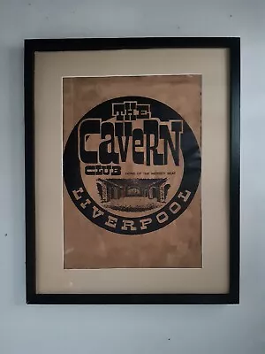 The Beatles Cavern Club Framed Black And Tan Poster Vintage.  • £50