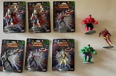 9 - Marvel Miniature Alliance Figs Spider-Man Hulk Iron Man Thor Wolverine • $20