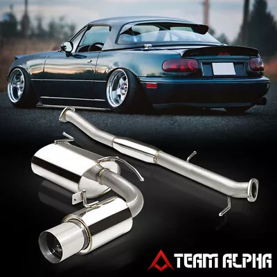 Fits 1990-1997 Mazda Miata/MX5 [3.5  TIP EDGE MUFFLER] SS Catback Exhaust System • $170.89