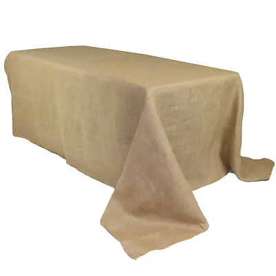 90 X 132 Inch Rectangular Burlap Tablecloth  • $44.99