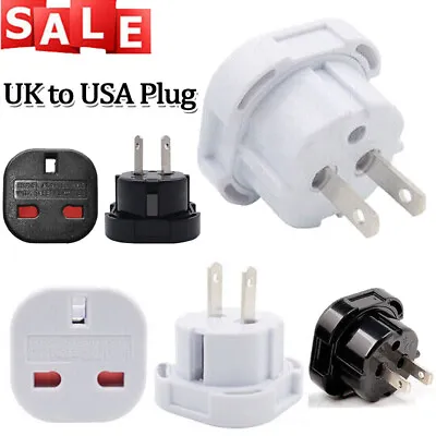 UK To USA US Travel Plug Adapter Converter America Tourist Power Mains HOT  • £3.52