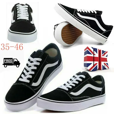 2024 VAN Old Skool Skate Shoes Black All Size Classic Canvas Running Sneakers UK • £23.99