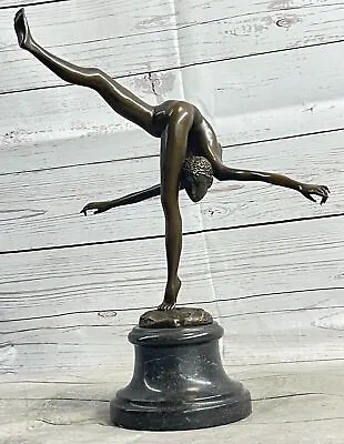 NEW  GYMNAST Sports Athlete Girl Bronze Statue Athletic Sculpture Legs Back Sale • $259
