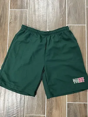 TOMMY HILFIGER Athletic Shorts Nylon Green Basketball Soccer Running XL 90s VTG  • $10.77