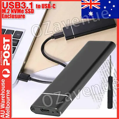 $29.79 • Buy M.2 NVME TO USB 3.1 Enclosure Type-C Storage Case Adapter SSD SATA External AU
