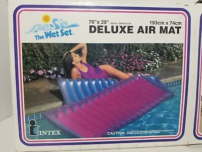 Vintage 1992 Intex The Wet Set Deluxe Air Mat Pool Float Silver New • $53.93