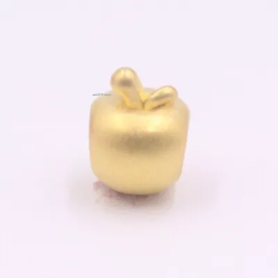 1pcs Pure 999 24K Yellow Gold Pendant For Women 3D Lucky Apple DIY Loose Bead • $139.93