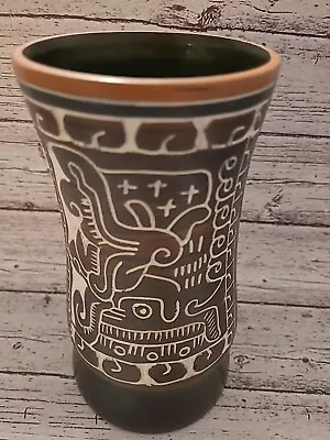 Vintage Armando De Mexico Art Pottery EUC Clay Pot Vase Planter  Signed  • $12.77