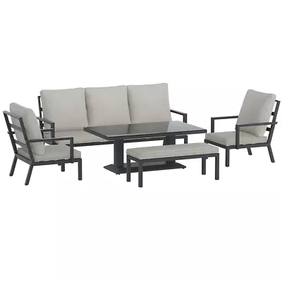 Gardeon Outdoor Sofa 7-Seater Lounge Set Garden Patio Aluminium Bench W/Cushions • $1237.98