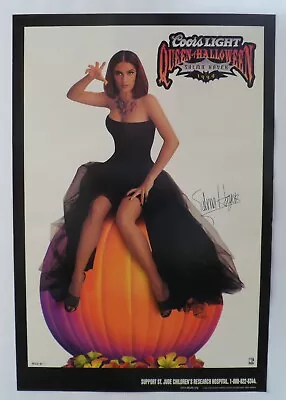 Vtg Coors Light Salma Hayek Poster Queen Halloween Pumpkin Vintage 1990s • $9.95