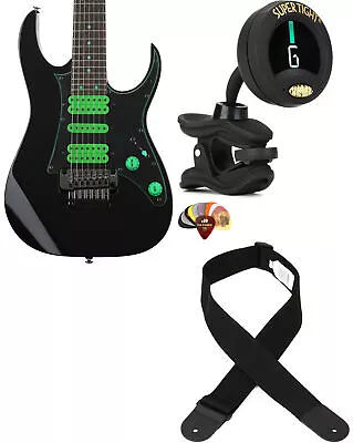 Ibanez UV70PBK + Snark ST-8 + Dunlop PVP101 + Levy's M8POLY-BLK Value Bundl • $1533.96