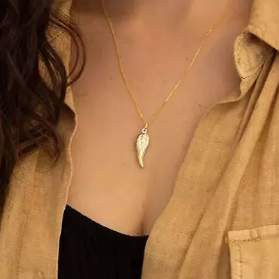 9ct Gold Angel Wing Pendant Necklace Gold With 41CM/16 -46CM/18  Chain • £149.99