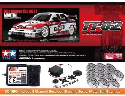 Tamiya 58606 1/10 RC Touring Car TT02 Kit Alfa Romeo 155 DTM 96 NEW COMBO##### • $142.22