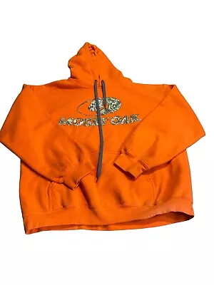 Mossy Oak Orange Long Sleeve Hoodie Size Adult Large • $19