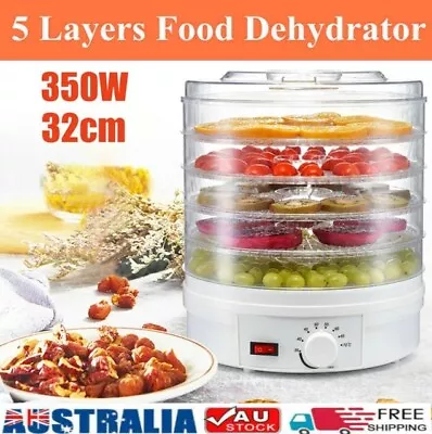 AU STOCK 5 Trays Food Dehydrator Commercial Fruit Dehydrator Dryer Beef Jerky • $45.50