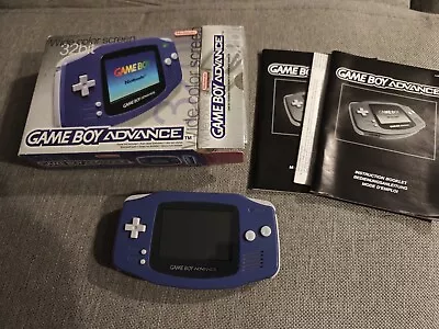 Nintendo GBA Game Boy Advance Purple/Indigo Boxed With Manuals • £70
