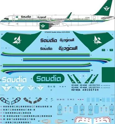 26 Decals STS44411 1:144 Saudia 'New Livery' Airbus A321-251NX (NEO) • £16.04