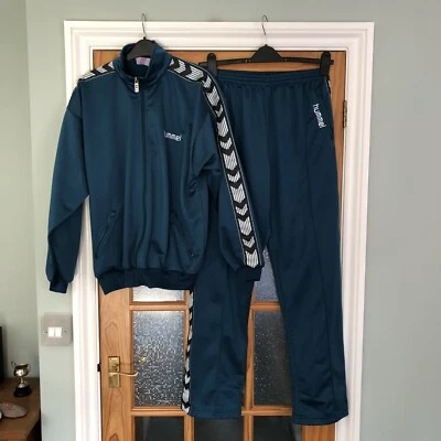 £19.99 • Buy Men’s Hummel Tracksuit Track Jacket And Jogger Bottoms S S Green Blue VGC