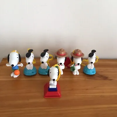 Lot Of Seven Peanuts SNOOPY Figurines  Keychain • $24.99