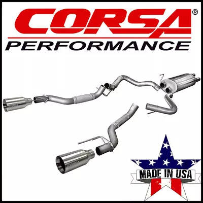 Corsa Sport 3  Dual Cat-Back Exhaust Kit Fits 2017-2020 Ford F-150 Raptor 3.5L • $1658.09