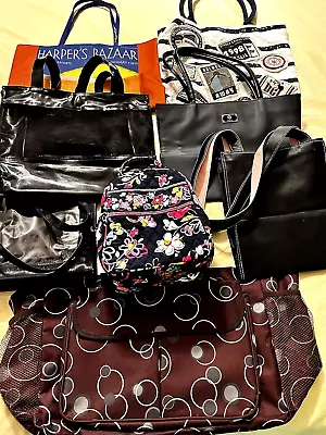 8 Totes Lot-vera Bradley Mary Kay Disney-various Sizes Colors -mint Condition • $32