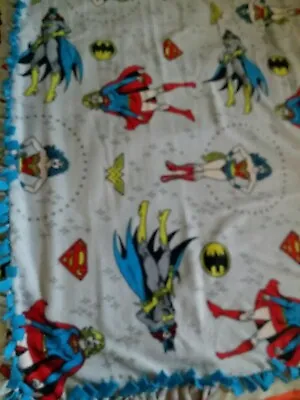 Female Justice League NEW WARM HANDMADE 2 Layer Fringe Tie Blanket/throw 53 X60  • $27