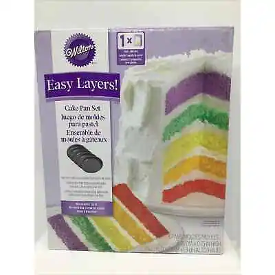 Wilton Easy Layers Cake Pan Set Of 5 2105-0112 • $10.99