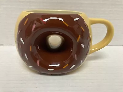 Tag Brand Donut Shaped Coffee Mug Chocolate Donut W/Sprinkles Ceramic 18 OZ Mug • $7.50