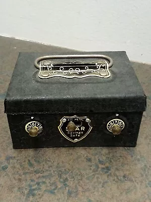 Vintage All Metal STAR Safe Combination Savings Bank Excellent With Combination • $10