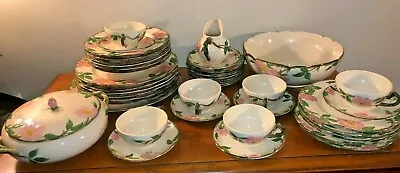 Vtg 1940s Franciscan Rose  41pcs  Dinnerware China Set • $399