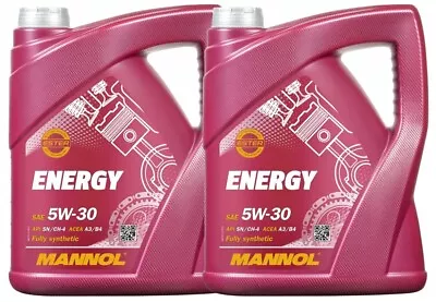 2x Mannol Energy 5W30 Fully Synthetic Engine Motor Oil SN/CH-4 ACEA A3/B4 5L • £32.29