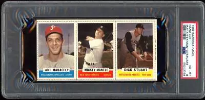 1962 Bazooka Panel Hand Cut #NNO Mahaffey # Mickey Mantle # Stuart PSA 6 (2384) • $7500