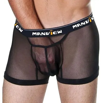 £15.48 • Buy Boxer Size L Black Transparent Manview By NEOFAN Sheer M03