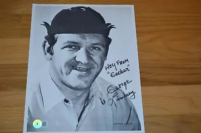 George Lindsey Autographed  Mayberry RFD  8x10 B/W Photo Page ~ Beckett Hologram • $149.94