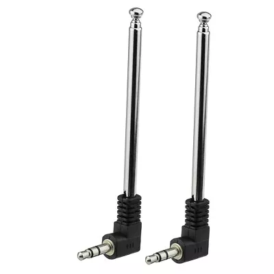 2x Telescopic FM Radio Antenna 3.5mm For AV Audio Vedio Home Theater Receiver • £4.79